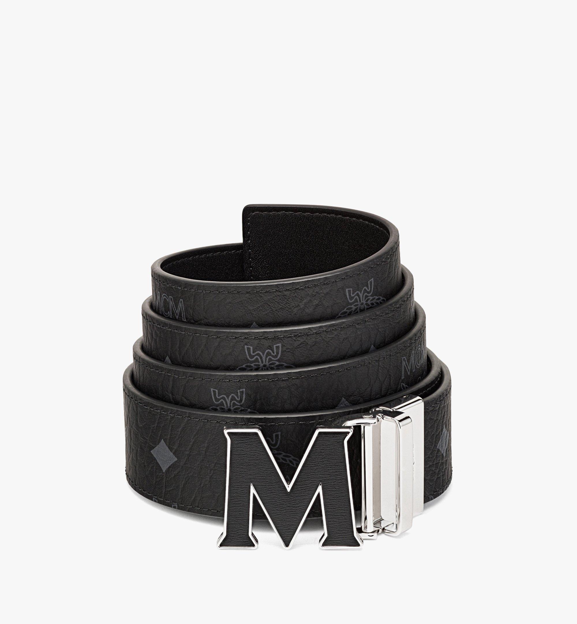 Visetos 系列 Claus 皮革鑲嵌 M 字 1.5 吋雙面腰帶 1